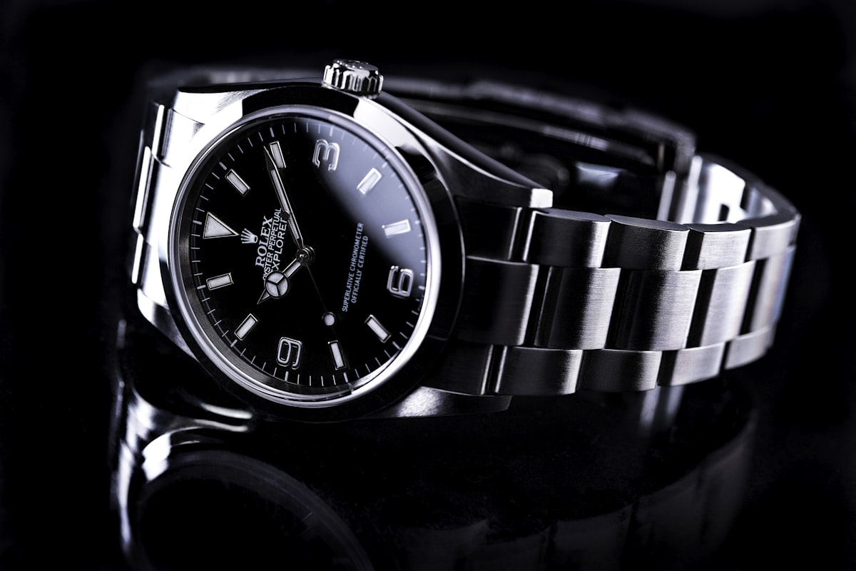 Rolex Explorer with black dial